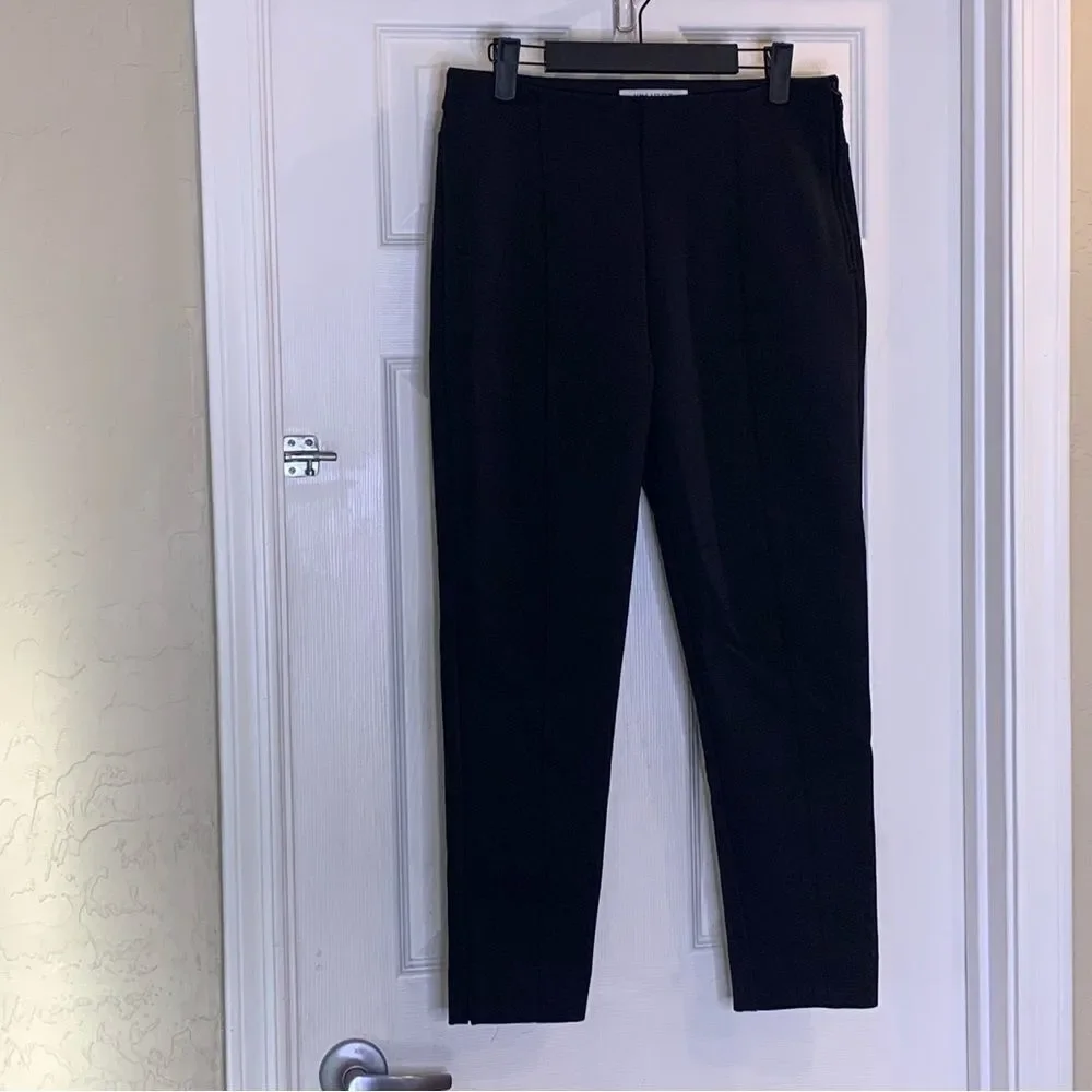 MM LAFLEUR Black Split Kick Hem Pants Size 10 Cropped